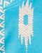 Turquoise Blue Ikat Inspired Patterned Kurta